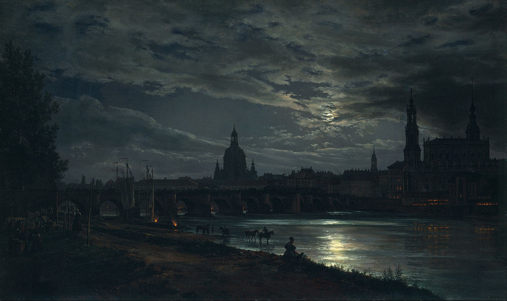 Photo By Johan Christian Dahl - View of Dresden by Moonlight - Google Art Project - File:Johan Christian Dahl - View of Dresden by Moonlight - Google Art Project.jpg - Wikimedia Commons